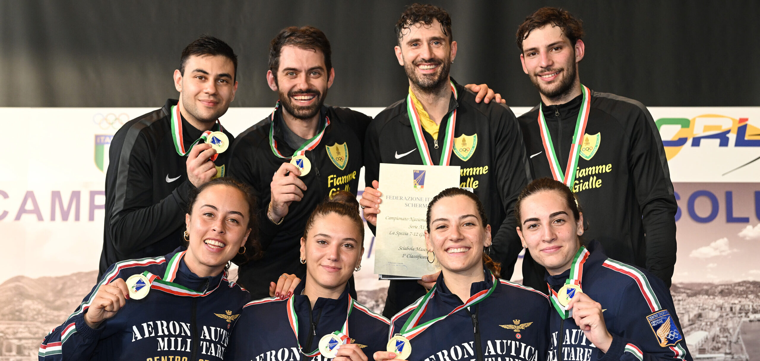 CAMPIONATI ITALIANI ASSOLUTI 2023 GLI SCIABOLATORI DELLE FIAMME